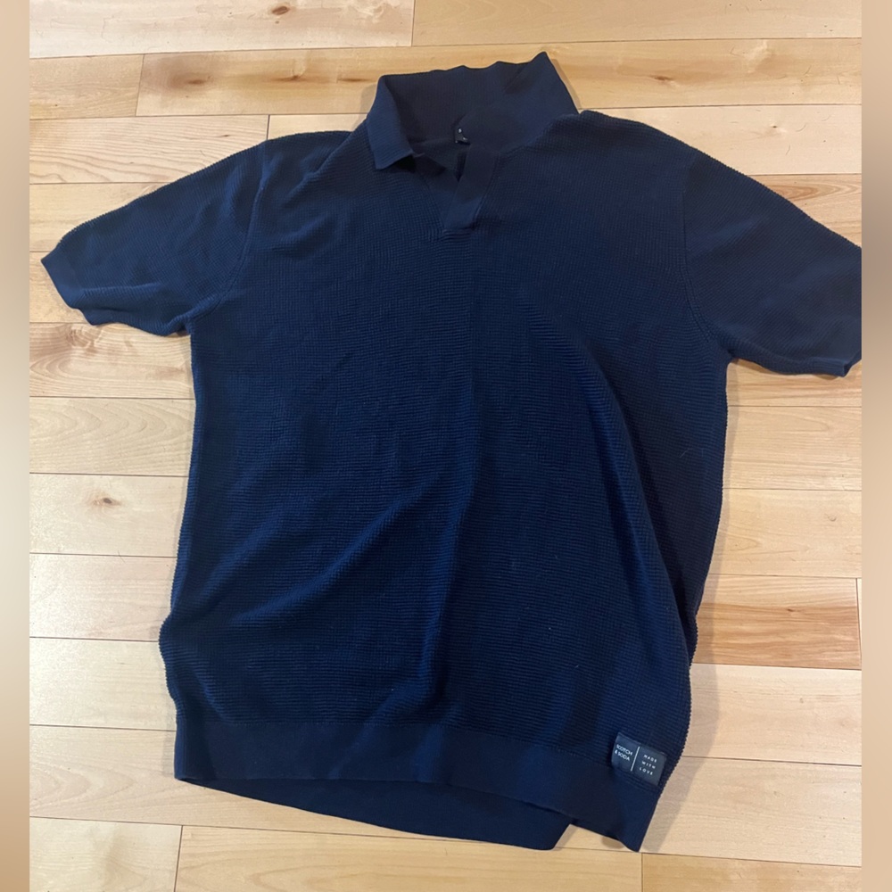Scotch & Soda Men's Navy Polo Shirt - Picture 4 of 5